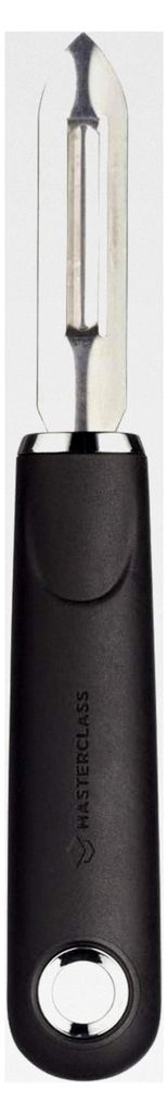MasterClass Kartoffelschäler mit Softgrip-Griff, Edelstahl, 18 cm, Schwarz