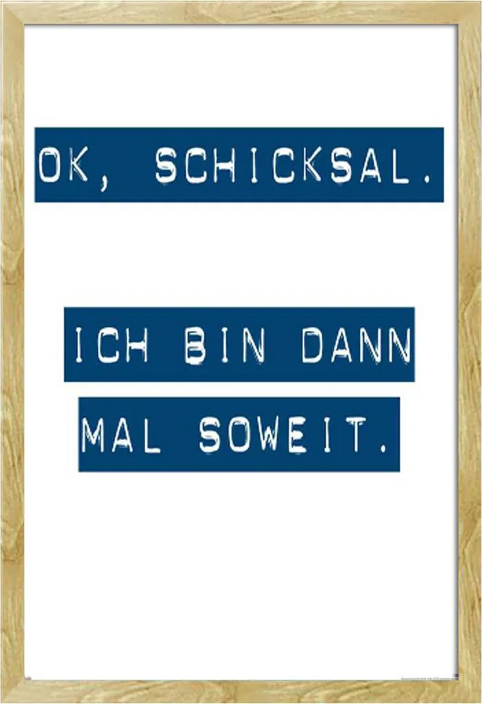 Affiche de Motivation Encadrée Bois Hêtre 61x91cm - OK Destinée Shinsuke