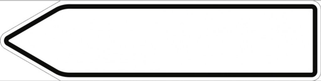 Dreifke Schild Pfeilwegweiser weiß ohne Text, Alu 1,8mm, doppelseitig, nicht...