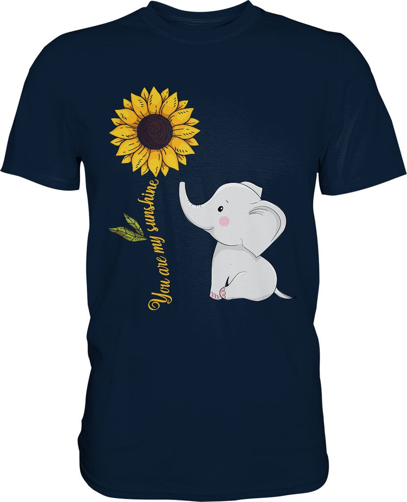 Elefant Sonnenblumen T-Shirt Gärtner Geschenk – Navy / XL Produktbild 