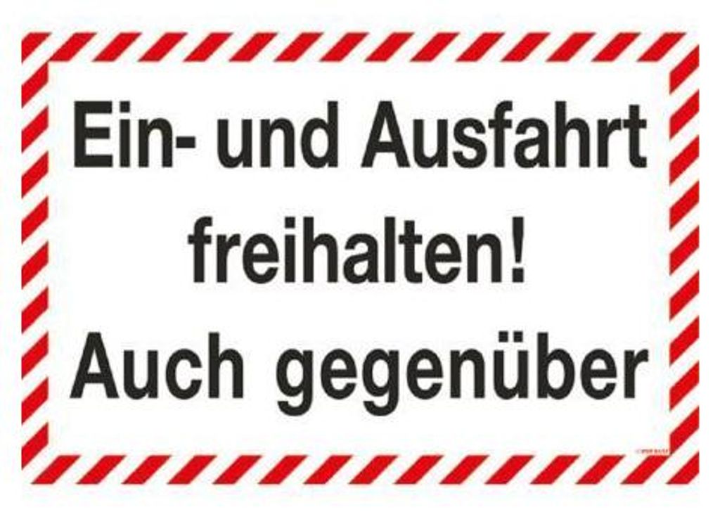 Gebotsschild - Ein- und Ausfahrt freihalten - Gr. ca. 30 x Produktbild 