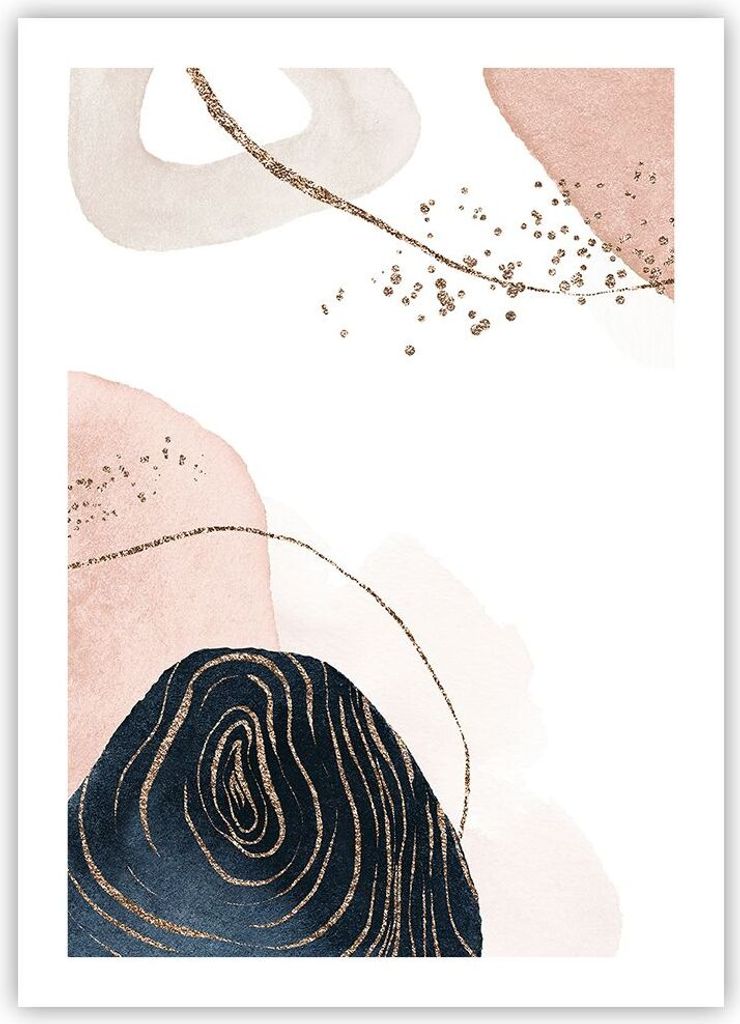 Poster - Poster ohne Rahmen - Abstraktion Modern Grafik - 50x70 cm - Wand Bild - Wanddeko - Wandbilder - Kunstposter - Wandposter - Bilder - Kunstd...