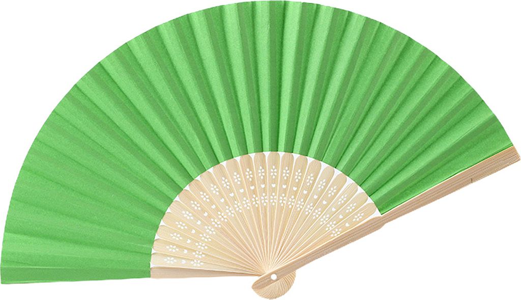 Klapperlüfter einfach zu malen Bambuslüfter Griff glattes Öffnen komfortable Grip DIY Vorschulbildung Faltbar Fan Home Supply-Grün