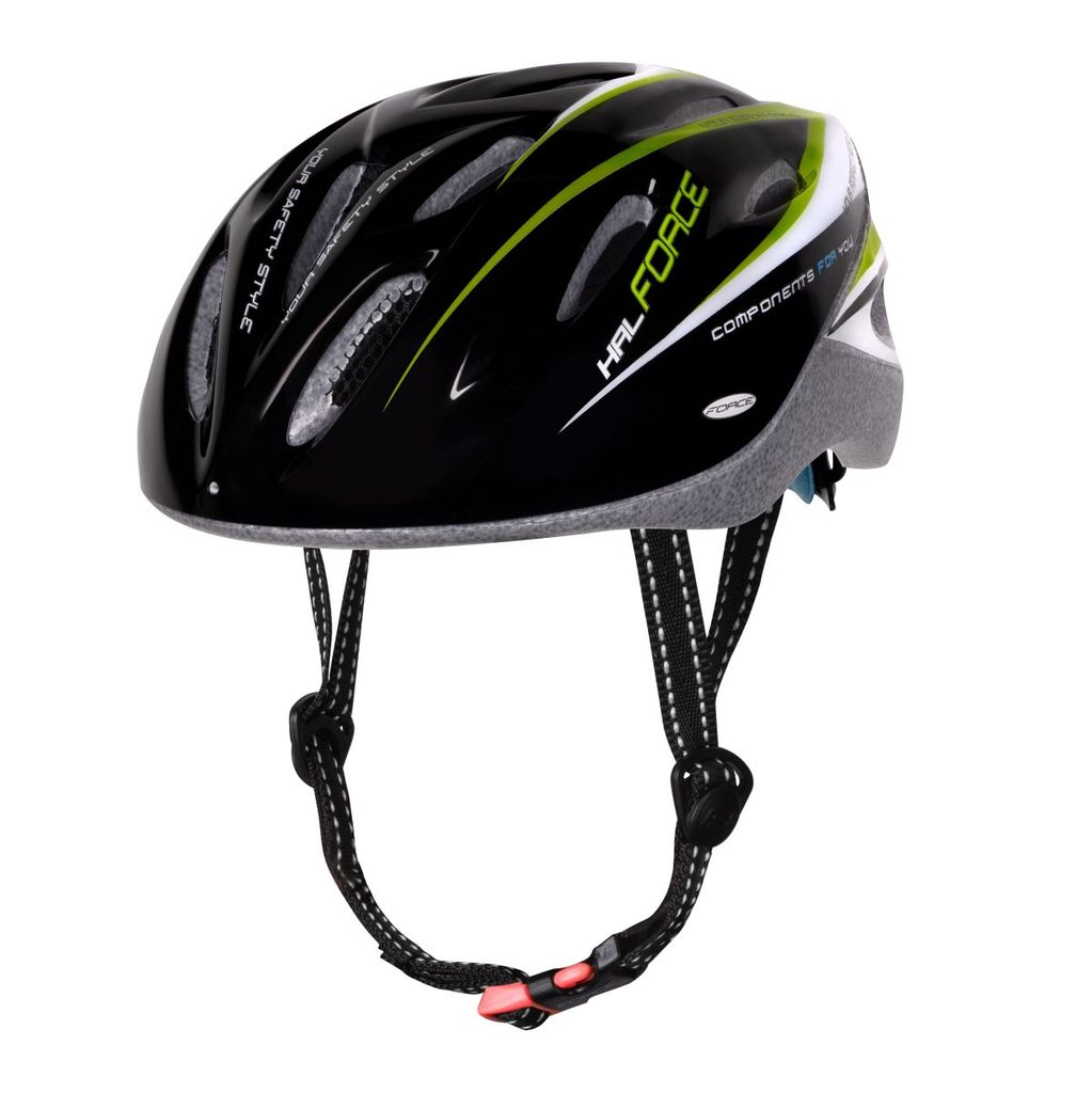 Helm FORCE HAL schwarz (grünweiss) L - XL