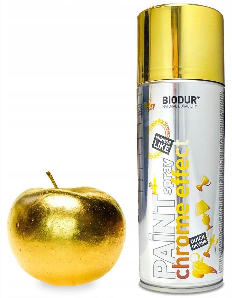 Biodur Chrom-Effekt Spray Gold 400 ml Acryl-Sprühlack für Produktbild 