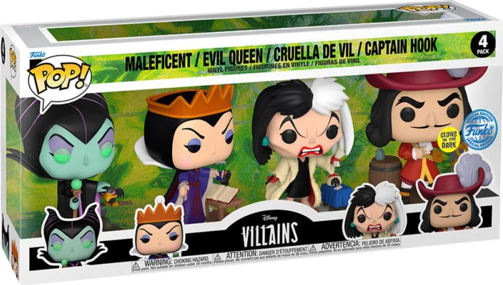 Figurines Funko Pop Disney Villains lot complet de 4 pour collectionneurs
