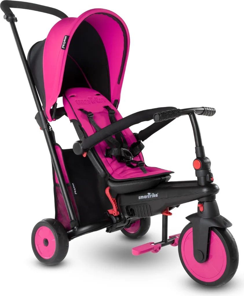 Tricycle de Voyage Pliable smarTrike STR3 Rose pour Promenade Bébé