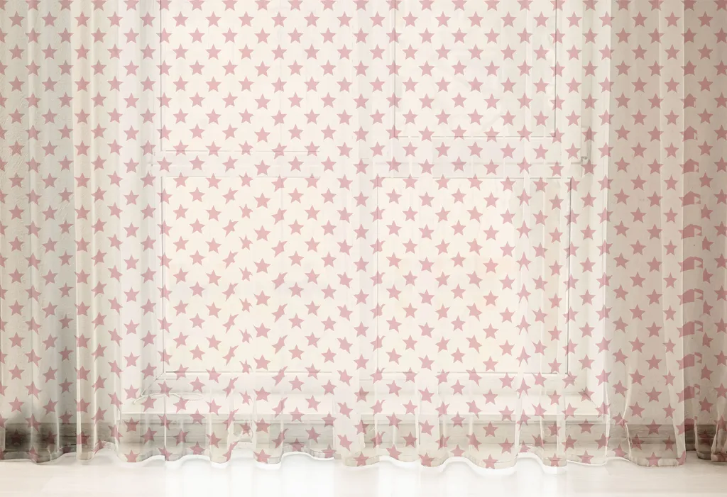 ABAKUHAUS Arazzo pastello, stelle continue, tonalità tenui, minimalista, motivi circolari divertenti, illustrazione, soggiorno, camera da letto, tessuto satinato setoso, 210 cm x 274 cm, rose essiccate e champagne - 3
