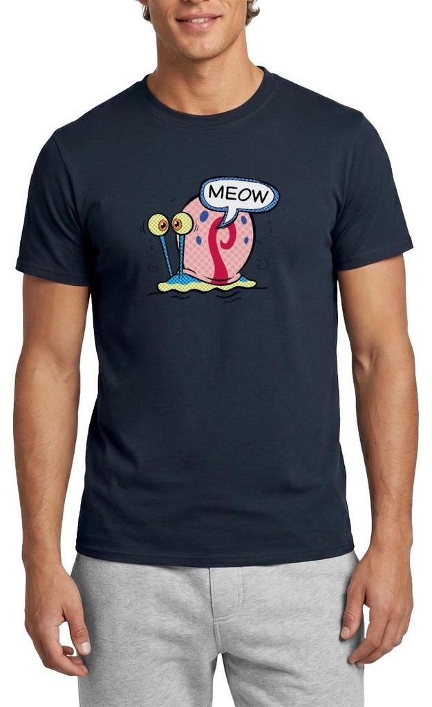 Spreadshirt SpongeBob Schwammkopf Gary Die Schnecke Männer T-Shirt, XL, Navy