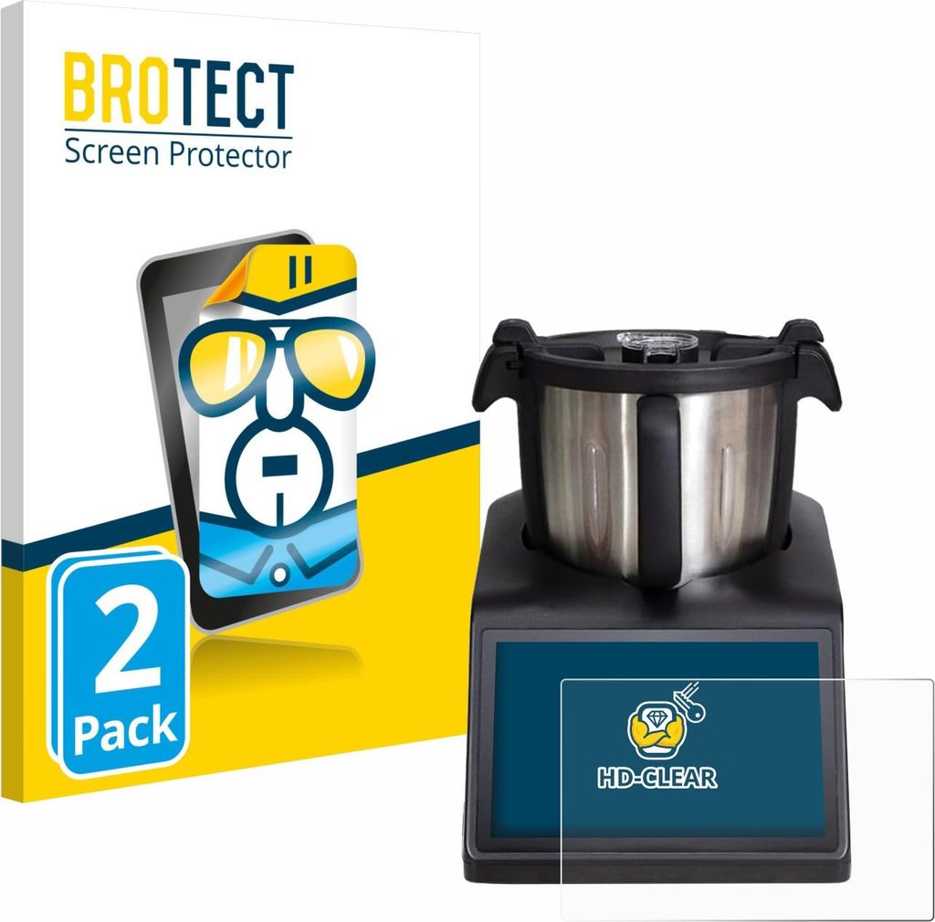 2x Für Ufesa TotalChef RK10 Schutzfolie BROTECT Displayschutz Display Schutz Folie Klar Transparent
