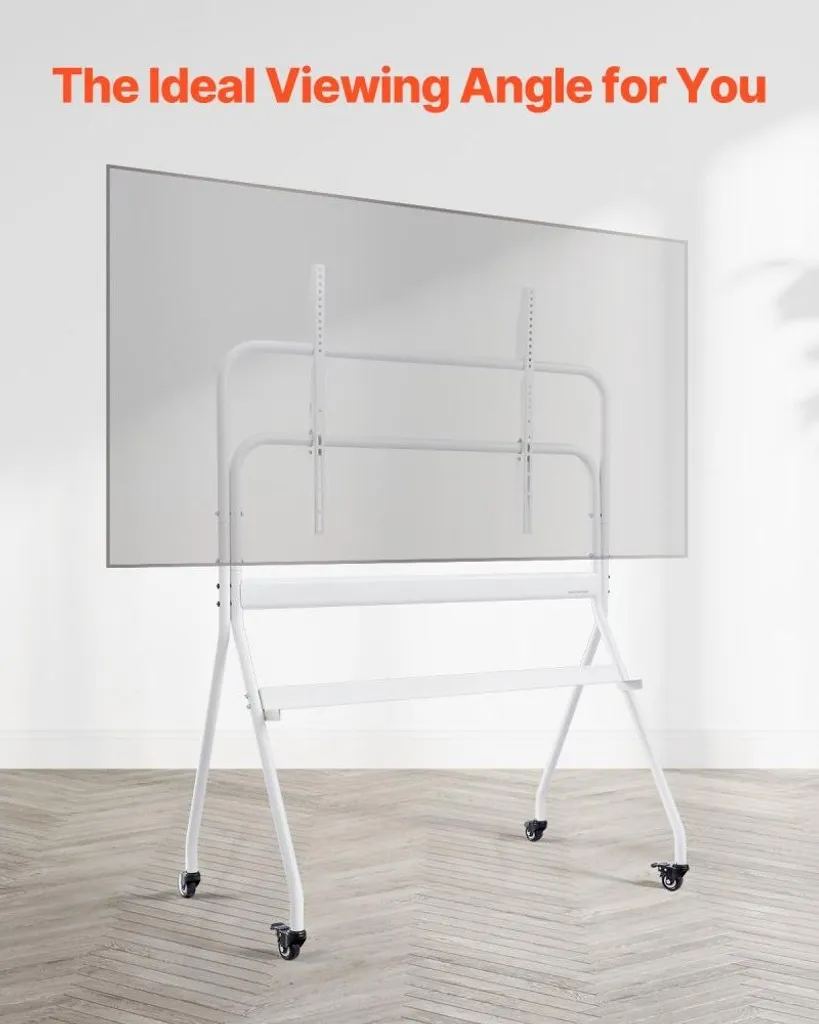 Support TV à roulettes flexible et réglable en hauteur - Écrans Géants