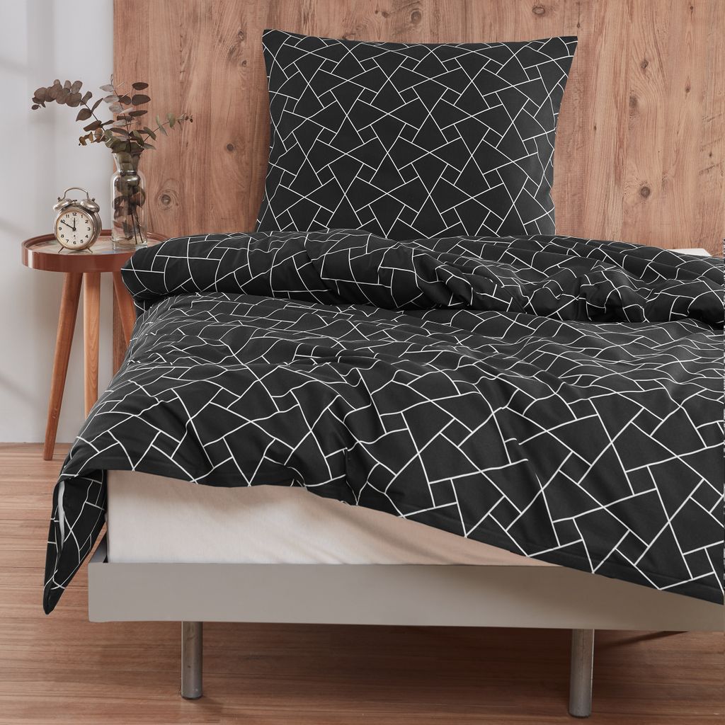Bettwäsche Bettgarnitur Bettbezug Baumwolle 135x200 155x220 200x200 200x220, Größe:200 x 220 cm, Design Bettwäsche:Liana D16