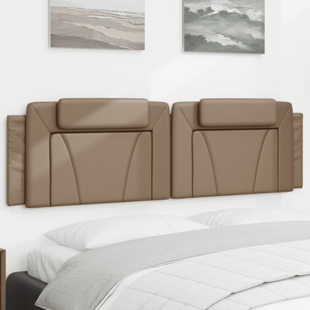 "Rabatt" Bettkopfteil modern - Kopfteil-Kissen - "Viana" Cappuccino-Braun 180 cm Kunstleder - Kopfteile CC17224