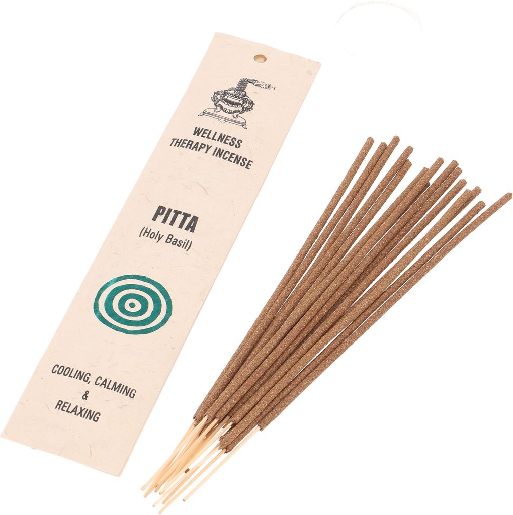 Ayurvedisches Räucherstäbchen, Holy Basil Räucherstäbchen - Pitta, Creme-weiß, 22,5*5*0,3 cm, Räucherstäbchen aus Tibet, Nepal