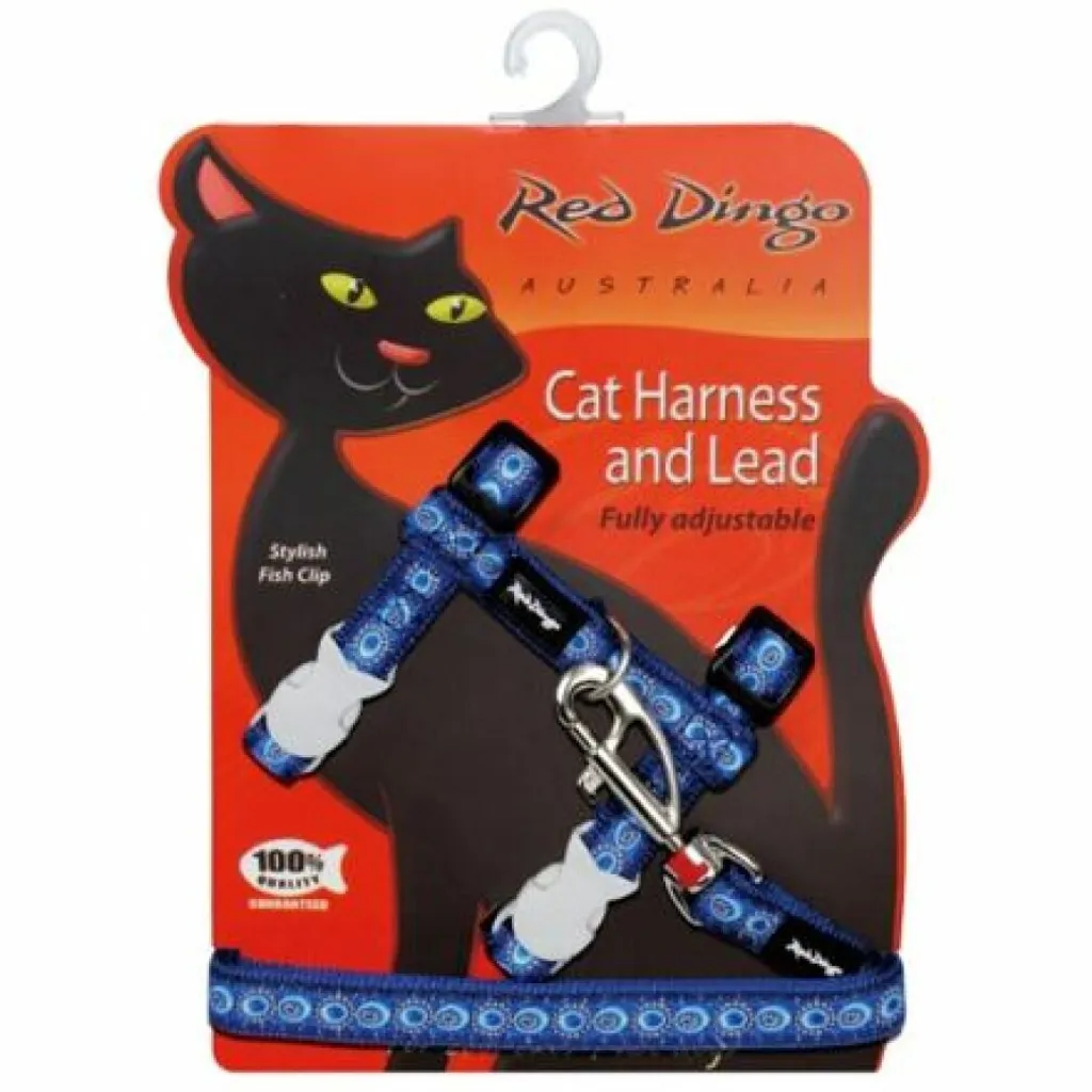 Imbracatura RD con guinzaglio - Gatto - Blu Cosmos