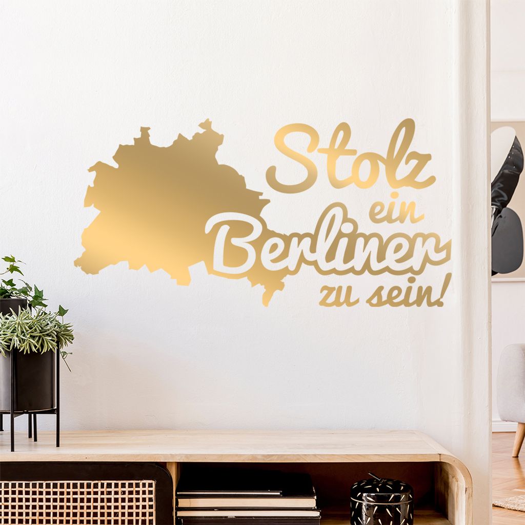 Berliner Stolz Wandtattoo Wandaufkleber Wall Sticker - Dekoration, Küche, Wohnzimmer, Schlafzimmer, Badezimmer