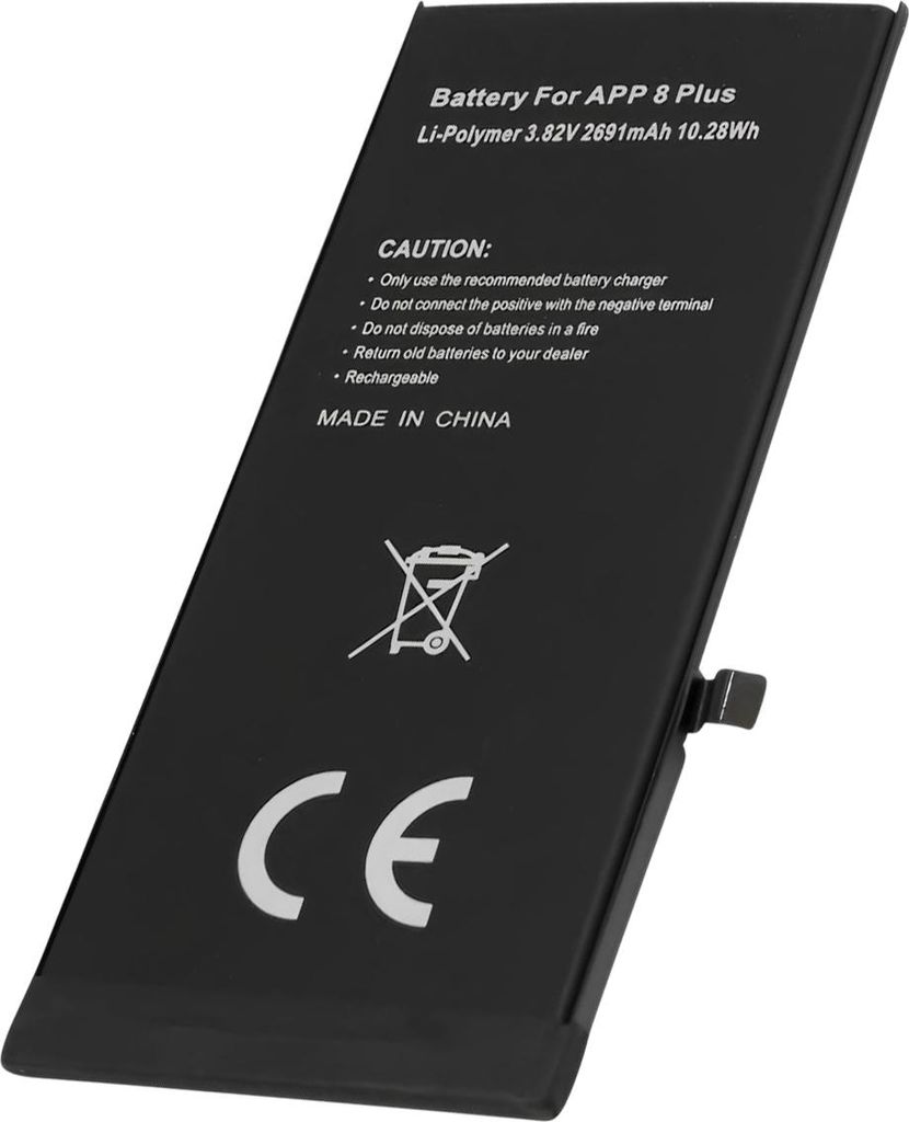 Avizar, Li-Polymer-Akku iPhone 8 Plus 3,82V 2691mAh 10,28Wh, Schwarz