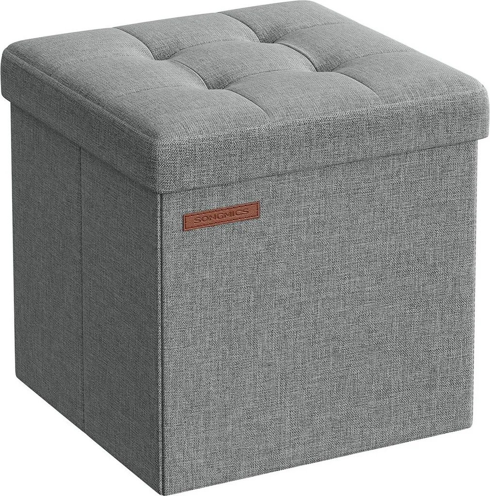 Banc de 30 cm de large avec rangement gris clair - Banquette d'entrée
