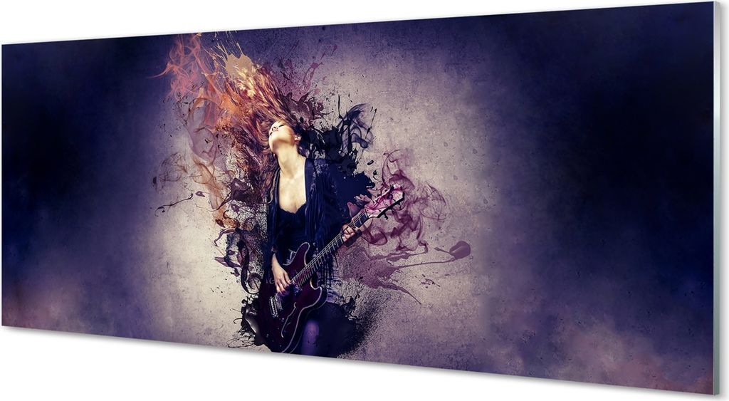 Glasbilder 125x50 Wandkunst Klaviernoten