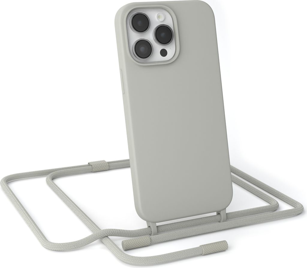 EAZY CASE Handykette Silikon Premium kompatibel mit Apple iPhone 14 Pro Max Handyhülle mit Umhängeband, Handykordel mit Schutzhülle, Silikonhül...