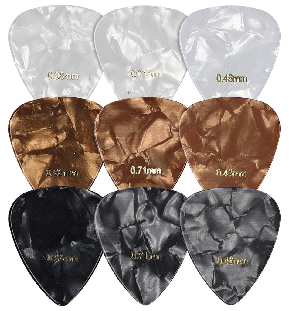 kwmobile 9x Gitarren Plektrum Blättchen - 3 verschiedene Produktbild 