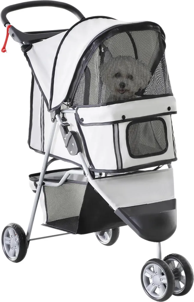 Poussette pour chiens de taille moyenne pliable pour voyage et sorties