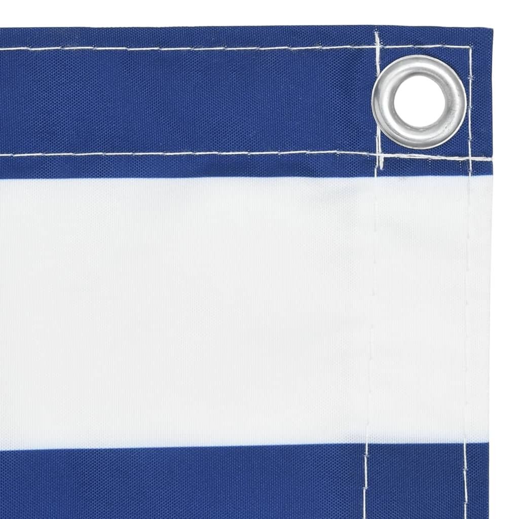 Stabli Balkon-Sichtschutz Weiß und Blau 75x400cm Oxford-Gewebe - Sonnenschirme DE611187 - Sonnenschirme