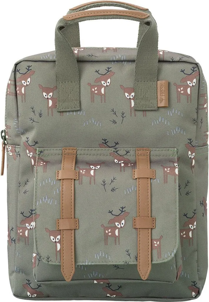 Sac à dos enfant DEER Olive Fresk, ne perdez plus jamais le sac d'école