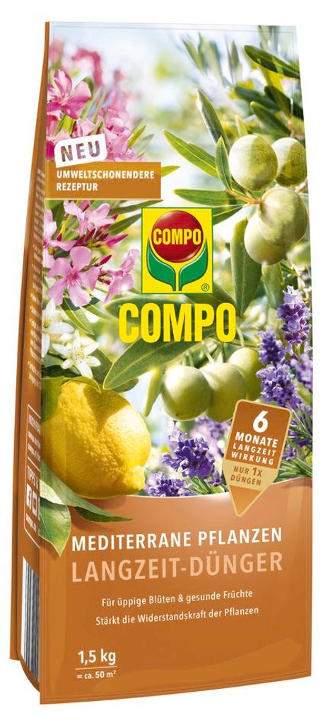 COMPO Mediterrane Pflanzen Langzeit-Dünger - 1,5 kg für ca. Produktbild 