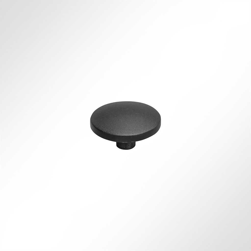 Lysel Druckknopf Nylon Kappe schwarz (20 Stück)