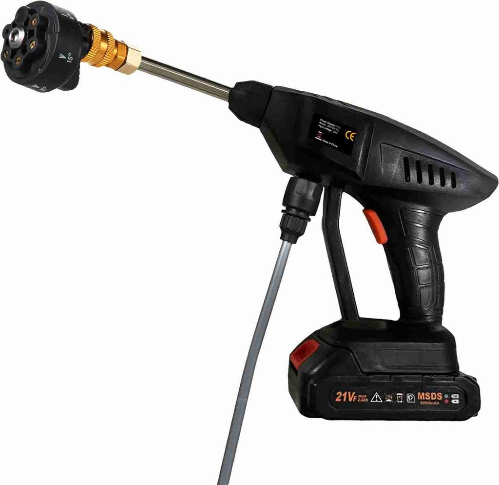 6-Zoll 1 Sprühkabelless-Waschmaschine 60BAR 300W Hoch-Maschine mit wiederaufladbarem Akku für Autozaunbodenreinigung Wässerung Wässerung Toolbox