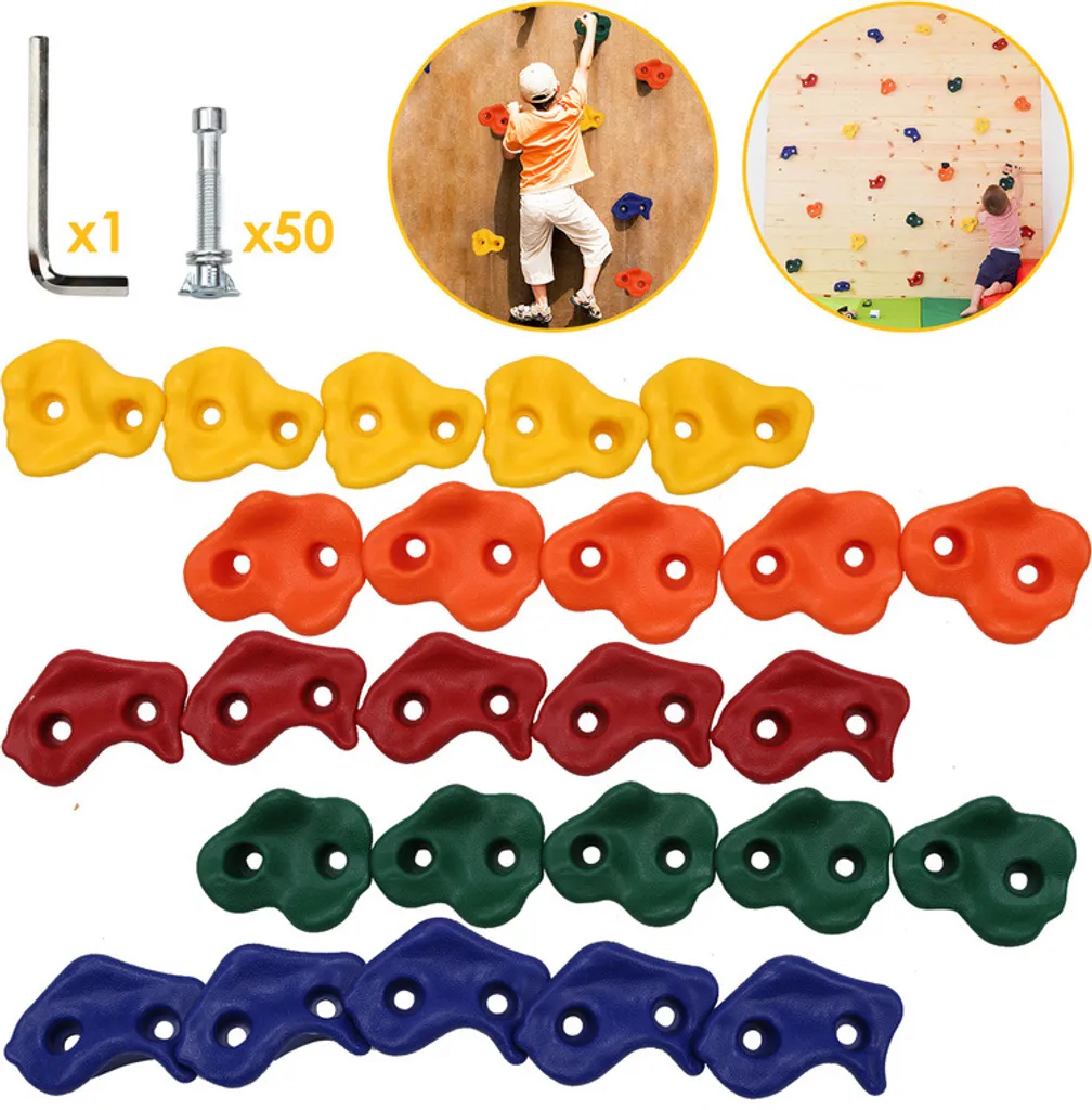 Jopassy Rocce Arrampicata 20 Pezzi - Pietre Colorate per Parete e Alberi