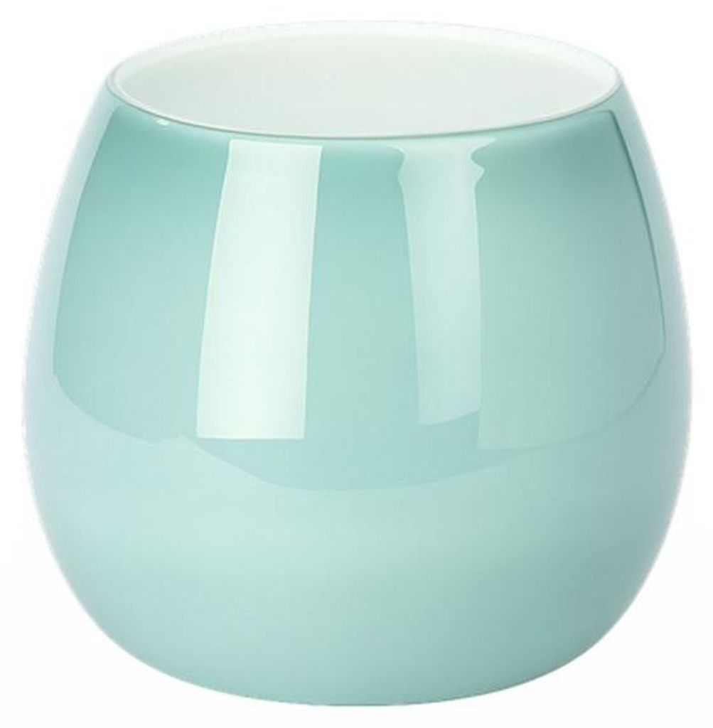 Lambert Pisano wazon mały szkło błyskowe, aqua H18 cm D17 Zdjęcie produktu 