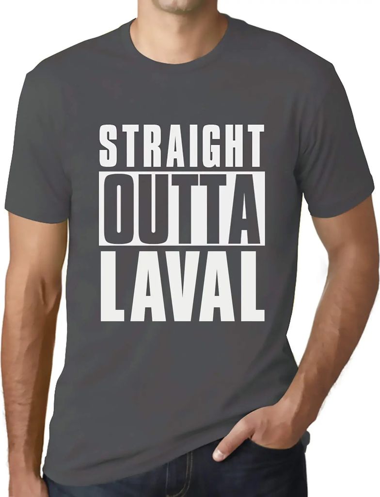 Herren Grafik T-Shirt Direkt aus Laval – Straight Outta Laval – Öko-Verantwortlich Vintage Jahrgang Kurzarm Lustige Druck Geburtstag Geschenk ...
