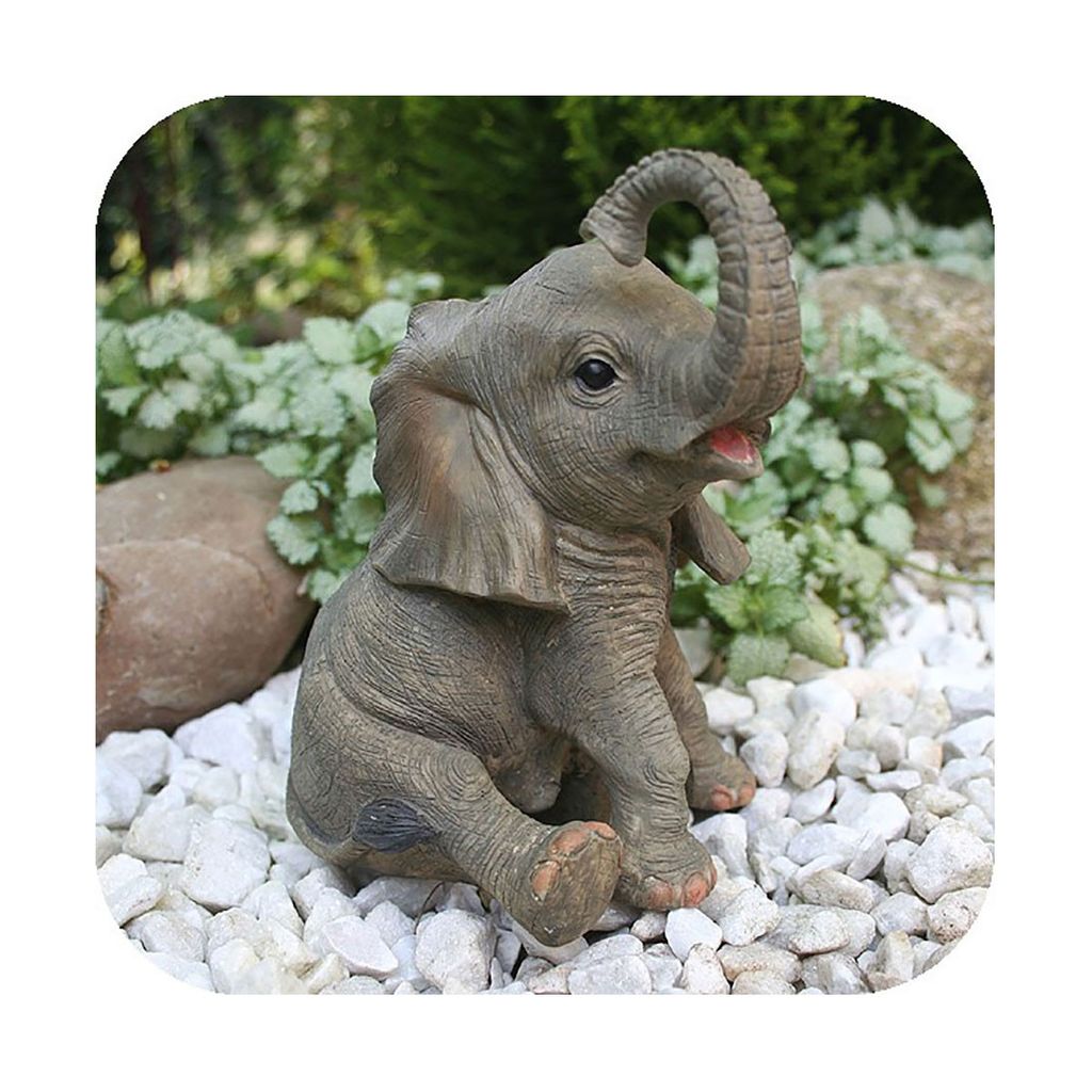 Elefant Elefanten Skulptur Deko Artikel Garten Wild Tier Figur Statue Afrika 