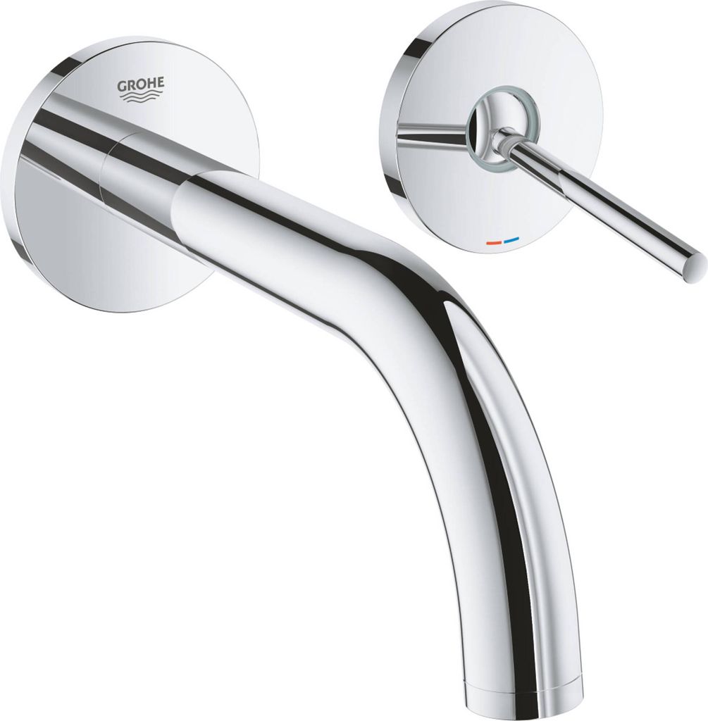Grohe 2-Loch-Waschtischbatterie ATRIO Wandmontage chrom