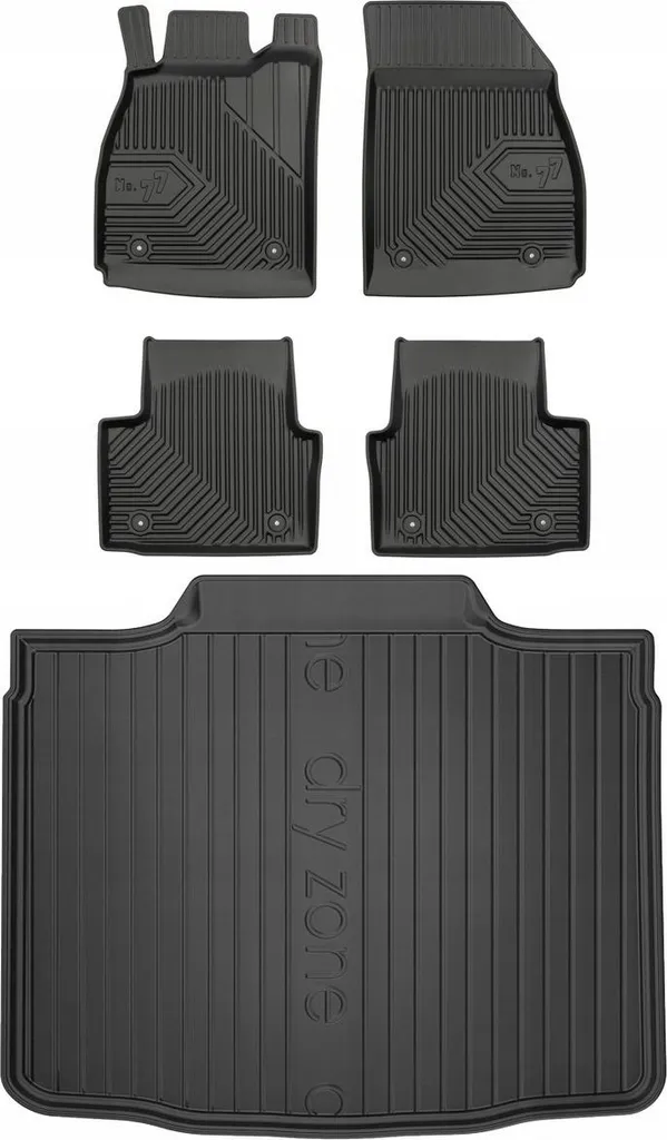 SET 77 Tappetini Gomma Opel Insignia A Berlina 2010-2017 Su Misura