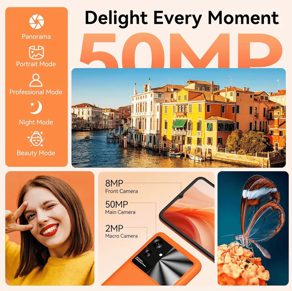 Smartphone CUBOT Note 21 Orange 128Go Android 13 Écran 90Hz Fluide - 5