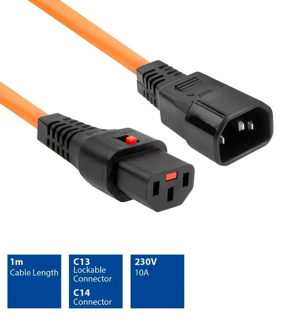 Câble secteur C13 C14 10A 230V haute performance pour onduleur PDU
