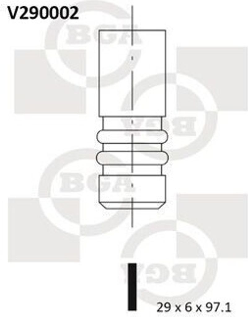 BGA V290002 Einlassventil für OPEL Astra G CC (T98) Ø29mm-Teller Ø6mm-Schaft