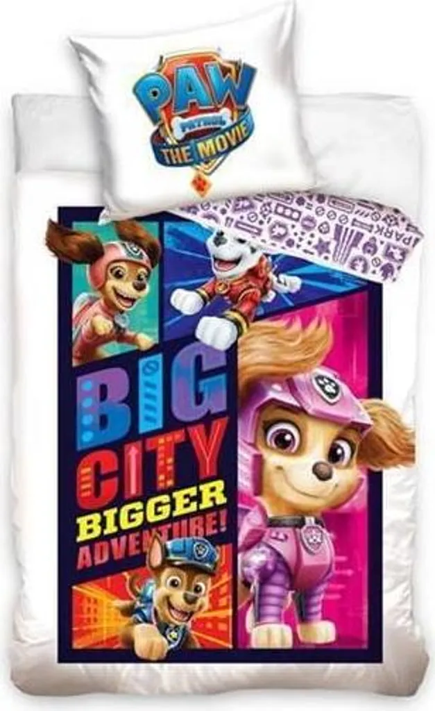 Housse de couette Paw Patrol 160x200 en coton hypoallergénique