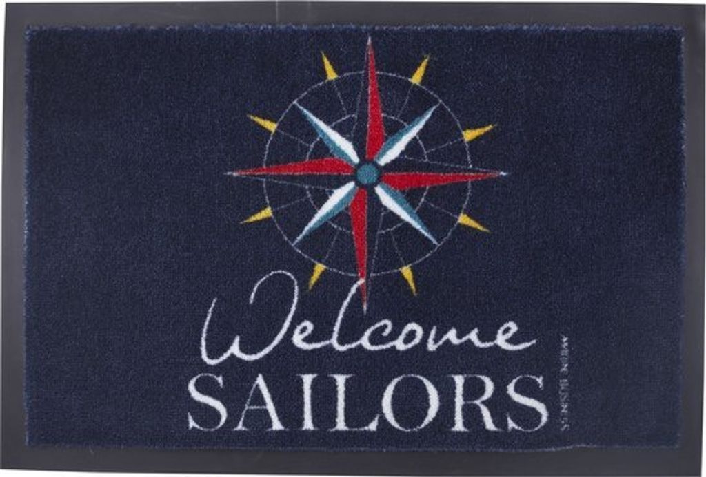 Marine Business Schiffsmatte Rosewind Welcome Sailors blau