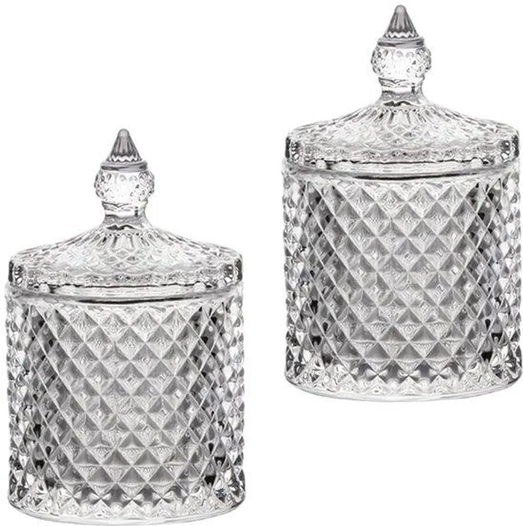 Élégant pot de pharmacie en verre transparent style apothicaire de 500ml