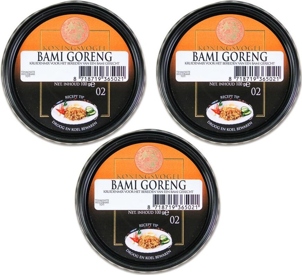 3er-Pack KONINGSVOGEL Bami Goreng Würzpaste (3x 100g) | für Produktbild 