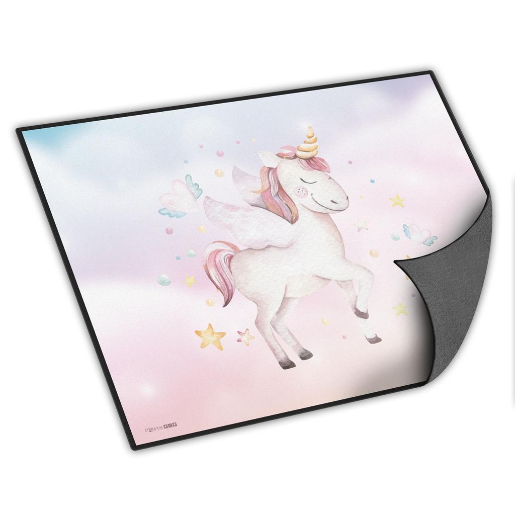 itenga Schreibunterlage Motiv Einhorn Wasserfarben 400 x 530 mm