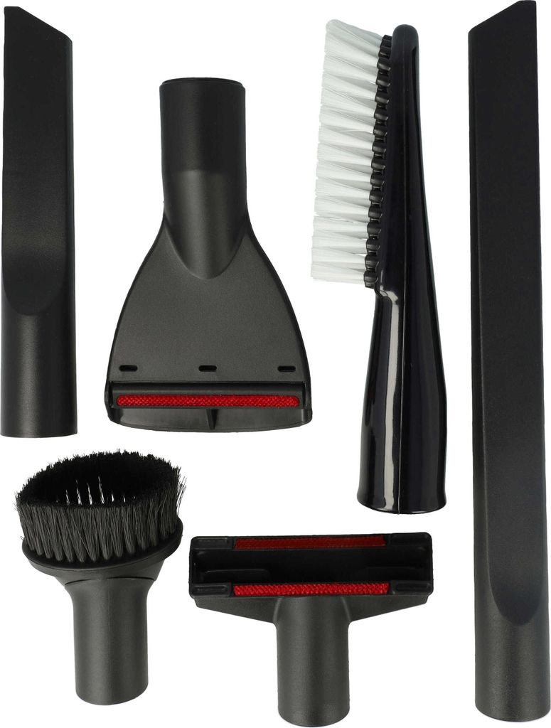 vhbw 6-tlg. Düsen-Set kompatibel mit Kärcher BV 111, T 10/1, T 10/1 Adv, BV 5/1, BV 5/1 BP, T101eco!efficency Staubsauger - 32mm Schwarz