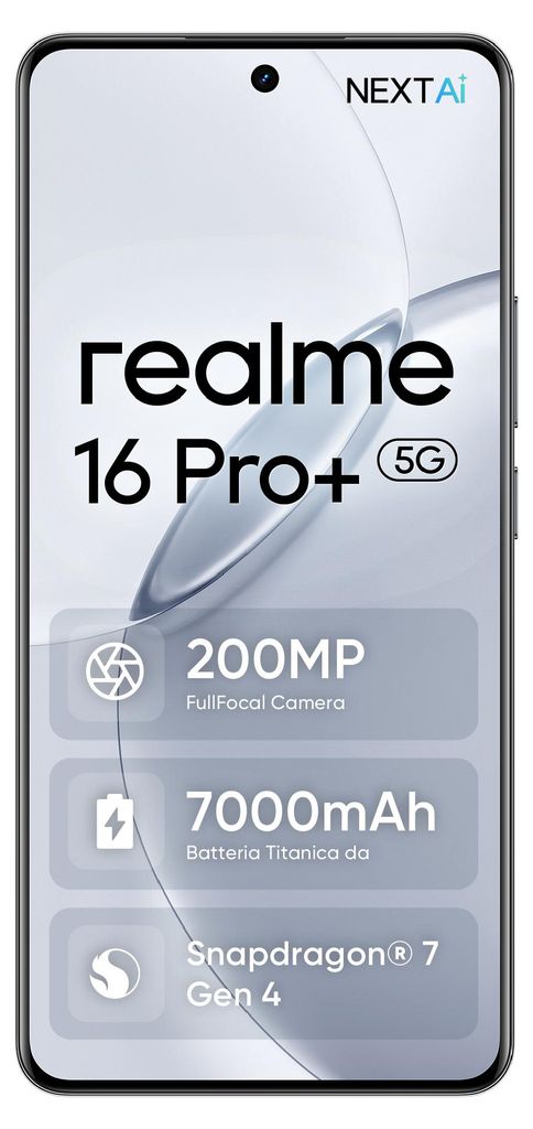 Realme 16 Pro+ 5G Smartphone 12gb/512gb 6.8" Grau One Size Produktbild 