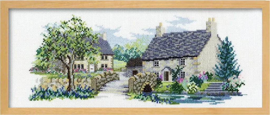 Kit Ricamo Olympus Glockenblumenweg - Punto Croce Tradizionale 15x40cm