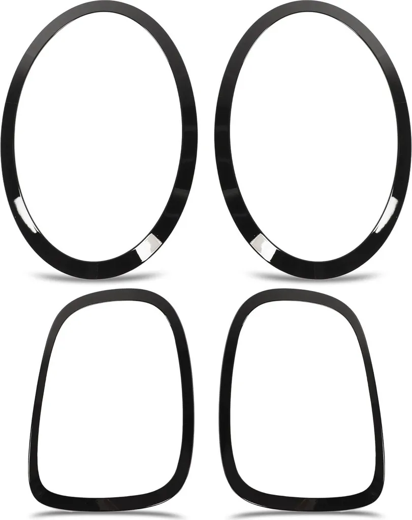 Cerclages de Phares Noir Brillant pour Mini F55 F56 F57 Cooper S JCW