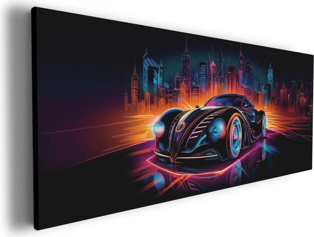 Wallario Premium Leinwandbild Cyber-Speed-Illusion in Größe 80 x 200 cm